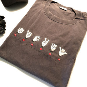 Disney Men's Mickey Sign Language T-Shirt 2XL Tee